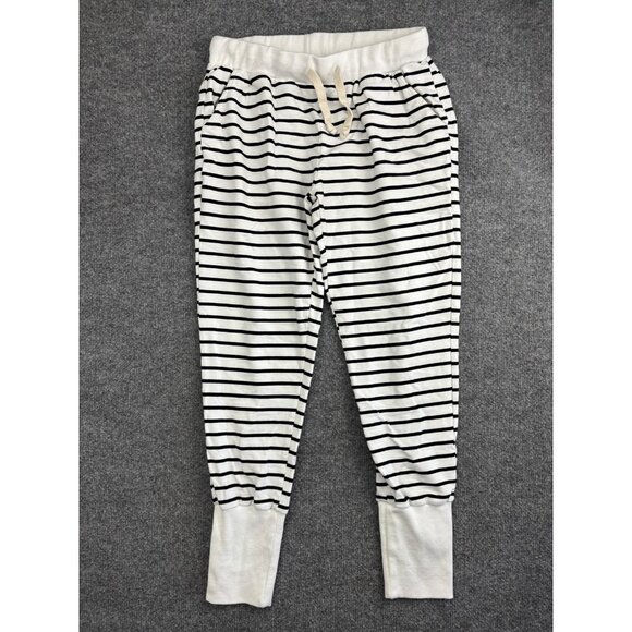 Ampersand Avenue Pants Womens Large Striped Joggers Lounge Stretch Casual - Picture 1 of 7